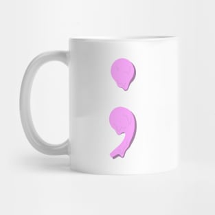 dripping/melting semicolon pastel pink Mug